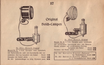 Goldberg Fahrrad Teile Programm 1934/35