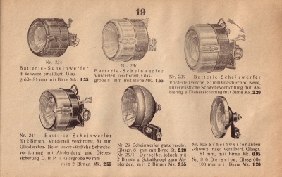 Goldberg Fahrrad Teile Programm 1934/35