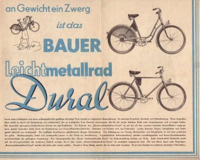 Bauer Dural Leichtmetallrad brochure 1930s