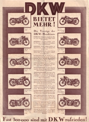 DKW Programm 1931