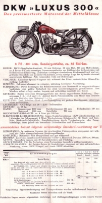 DKW Programm 1930