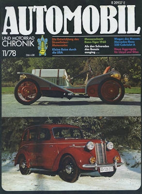 Automobil und Motorrad Chronik 1978 No. 11