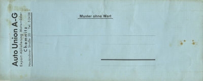 Auto-Union Versandbeutel 1930er Jahre