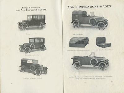 AGA 6/20 PS Bedienungsanleitung 1920er Jahre