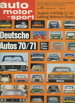 Auto, Motor & Sport 1970 Heft 21