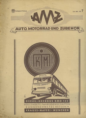 AMZ Auto Motorrad und Zubehör 1950 Heft 7