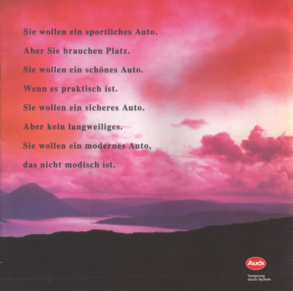 Audi 80 Avant B 4 Prospekt 9.1992