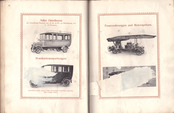 Adler Automobile Katalog 1914