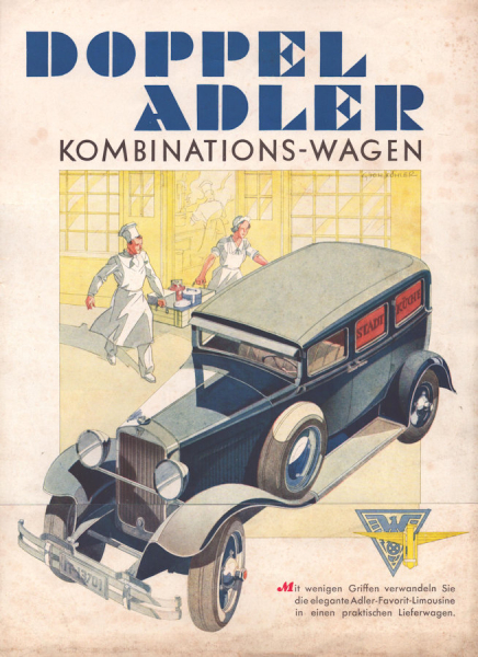 Adler Kombination-Wagen Prospekt 1933