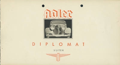 Adler Diplomat 3 Liter brochure 1934