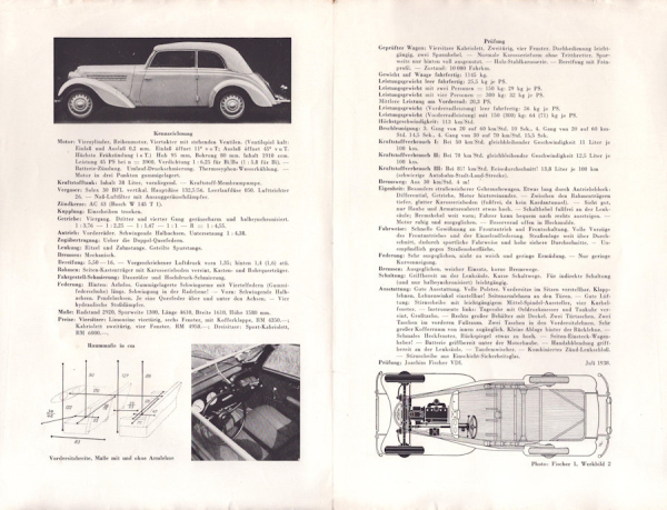 Adler 2 Liter Test aus Motorkritik 1938