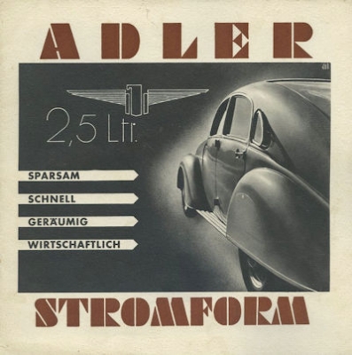 Adler 2,5 Ltr. Stromform Prospekt 2.1939