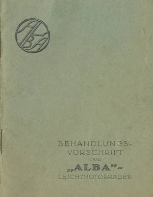 Alba Leichtmotorrad owner`s manual 6.1923