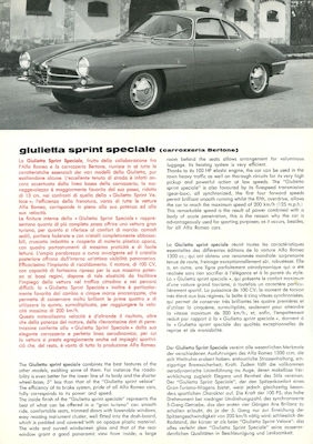 Alfa-Romeo Giulietta Sprint Speziale Prospekt 1965