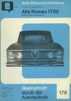 Alfa-Romeo 1750 Reparaturanleitung 1960er Jahre