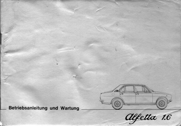 Alfa-Romeo Alfetta 1.6 Bedienungsanleitung 5.1975
