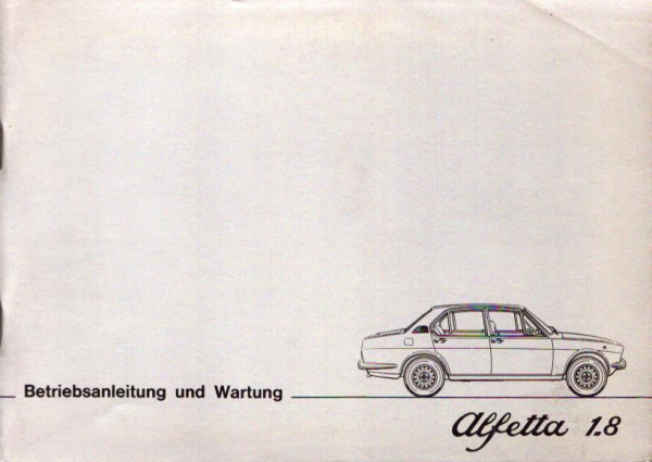 Alfa-Romeo Alfetta 1.8 Bedienungsanleitung 2.1976