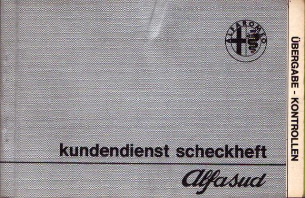 Alfa-Romeo Alfasud Kundendienst Scheckheft 12.1979