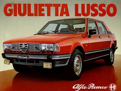 Alfa-Romeo Giulietta Lusso brochure ca. 1980