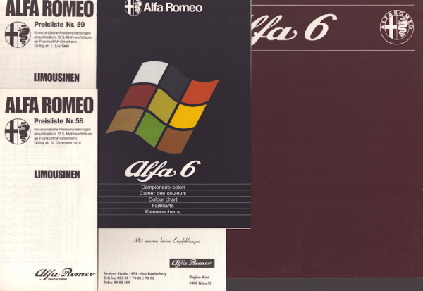 Alfa-Romeo 6 Prospekt-Mappe 1980