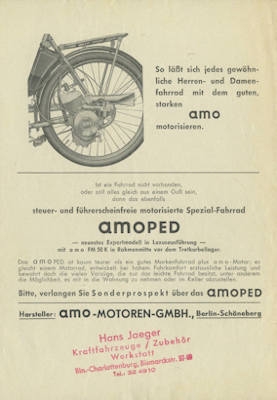 Amo FM 50 K Prospekt 1950er Jahre