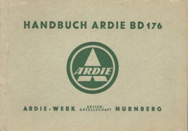 Ardie BD 176 Bedienungsanleitung 3.1955