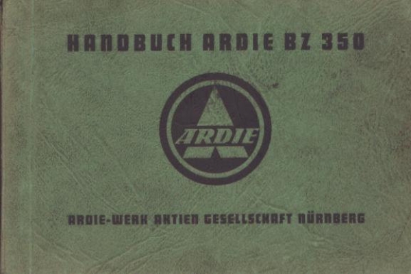 Ardie BZ 350 Bedienungsanleitung 2.1955