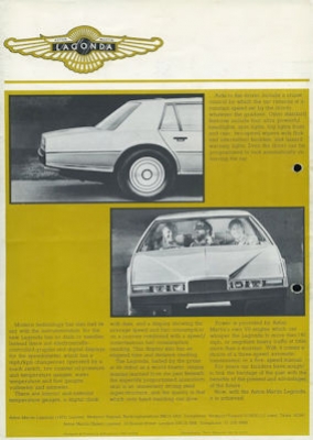 Aston Martin Lagonda brochure 1975