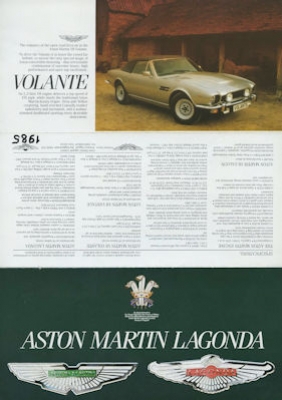 Aston Martin program ca. 1985