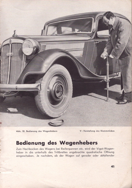 Audi Front Typ 225 Bedienungsanleitung 1936