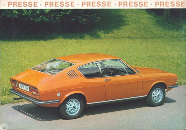 Audi 100 Coupé Presse Prospekt ca. 1970