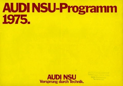 Audi / NSU program 1975