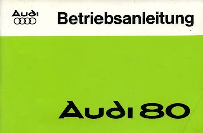 Audi 80 owner`s manual 4.1978