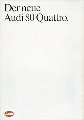 Audi 80 B 2 Quattro brochure 3.1983