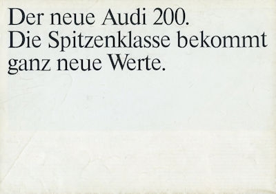 Audi 200 C 3 Prospekt 8.1983