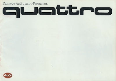 Audi Quattro Programm 3.1985