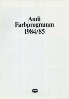 Audi Farben 1984/85