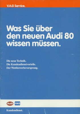 Audi 80 B 3 Reparaturanleitung 7.1986