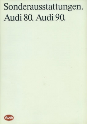 Audi 80 / 90 B 3 Sonderausstattung Prospekt 7.1989