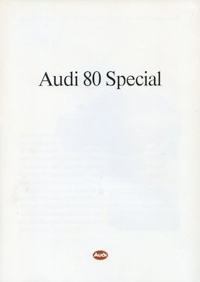 Audi 80 B 3 Special brochure 1.1990