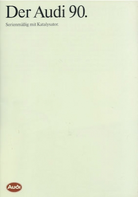 Audi 90 B 3 Prospekt 7.1989