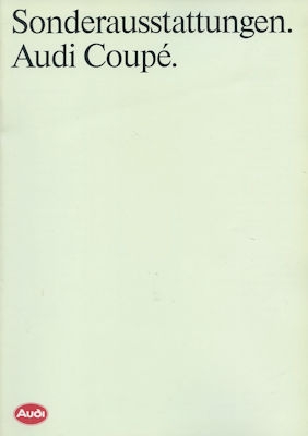 Audi Coupé B 3 Sonderausstattung Prospekt 1.1991