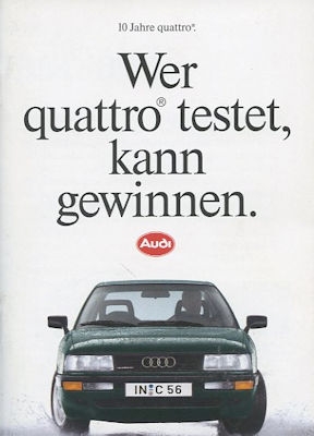 Audi Quattro Prospekt 9.1990