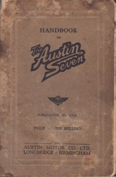 Austin Seven Bedienungsanleitung 11.1931