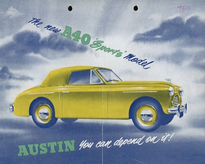 Austin A 40 Sports brochure ca. 1951