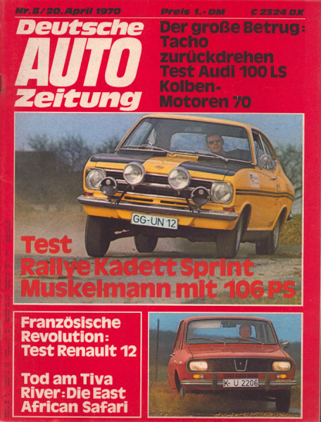 Deutsche Auto Zeitung 1970 Heft 8