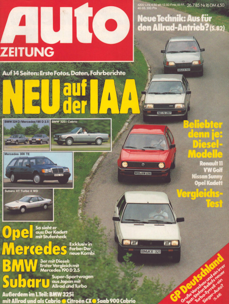 Auto Zeitung 1985 Heft 16