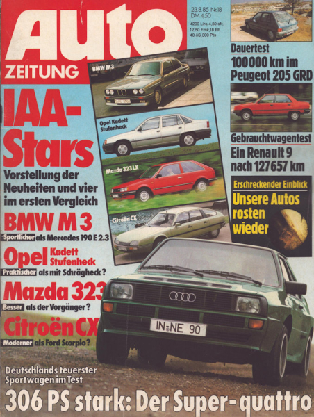 Auto Zeitung 1985 Heft 18