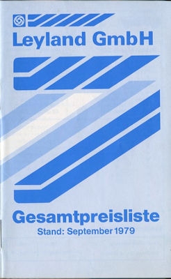 British Leyland Preisliste 9.1979