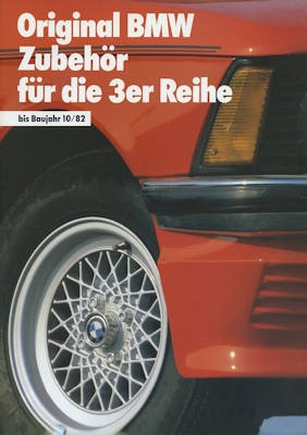 BMW 3er Zubehör Prospekt bis 10.1982